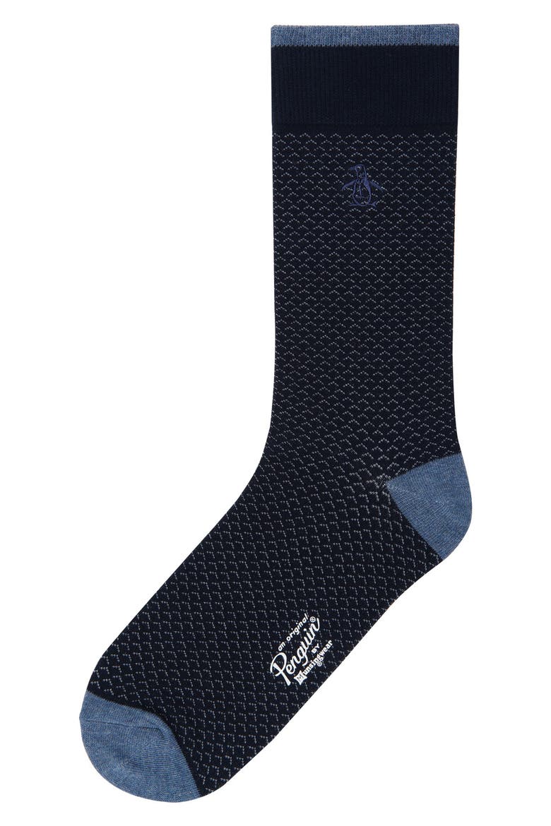 Pico Bird's Eye Dress Socks, Main, color, NAVY