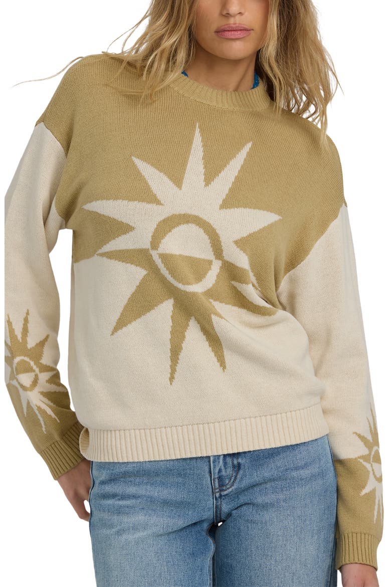 Reverse Heat Oversize Cotton Blend Sweater, Alternate, color, GREEN ASH