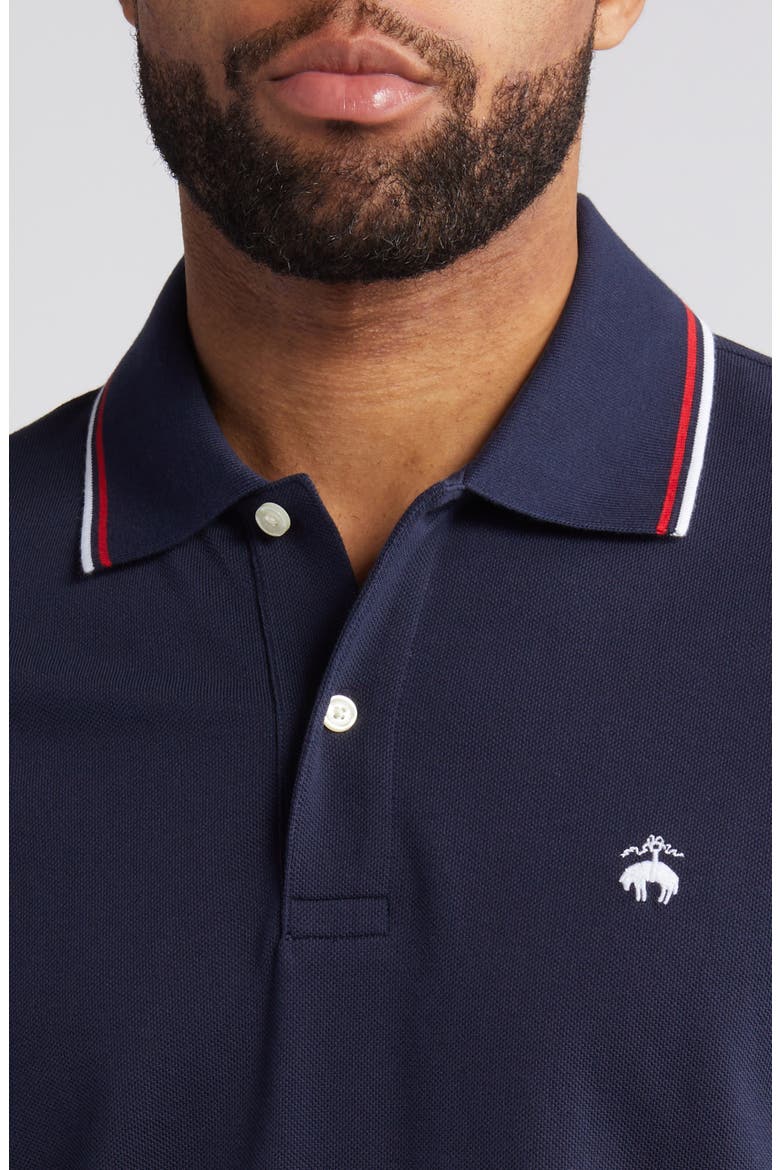 Tipped Piqué Polo, Alternate, color, NAVY BLAZER