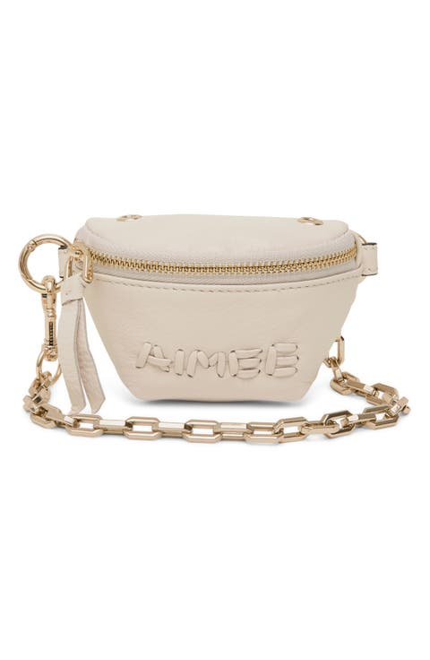Zip Sling Leather Bag Charm