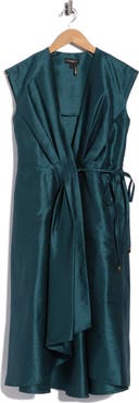 Donna Karan New York Pleated Wrap Dress