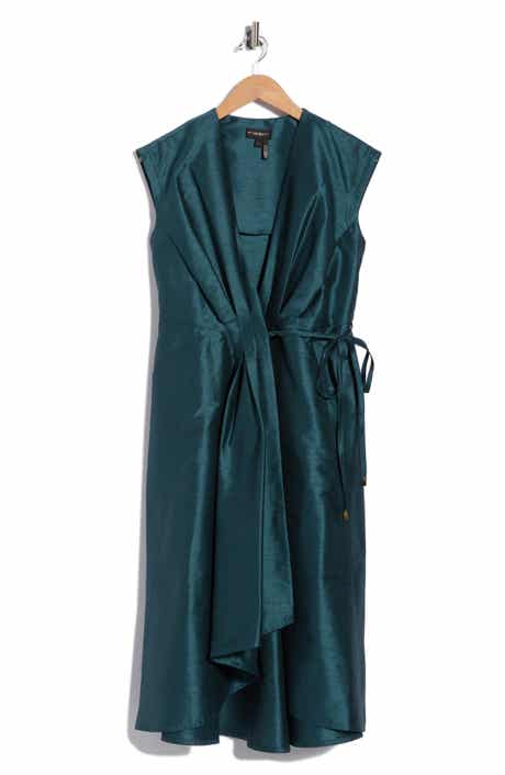 Pleated Wrap Dress
