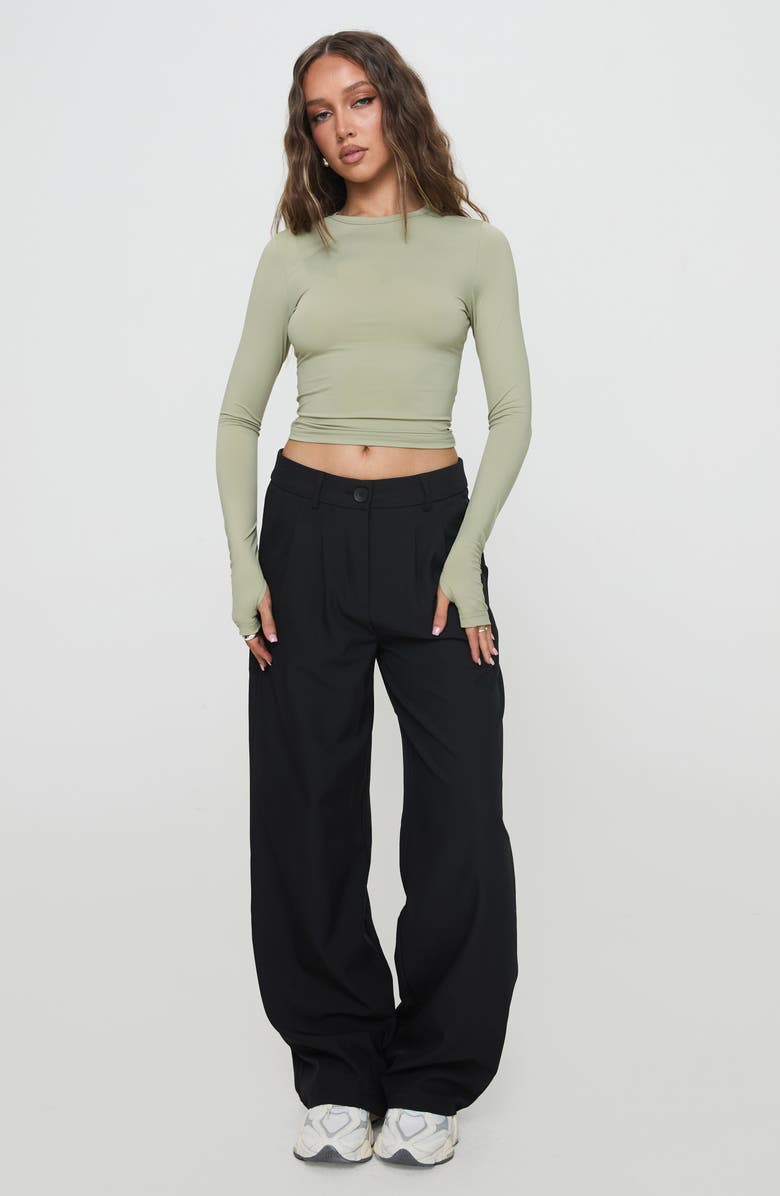 Princess Polly Farro Long Sleeve Top, Alternate, color, Green