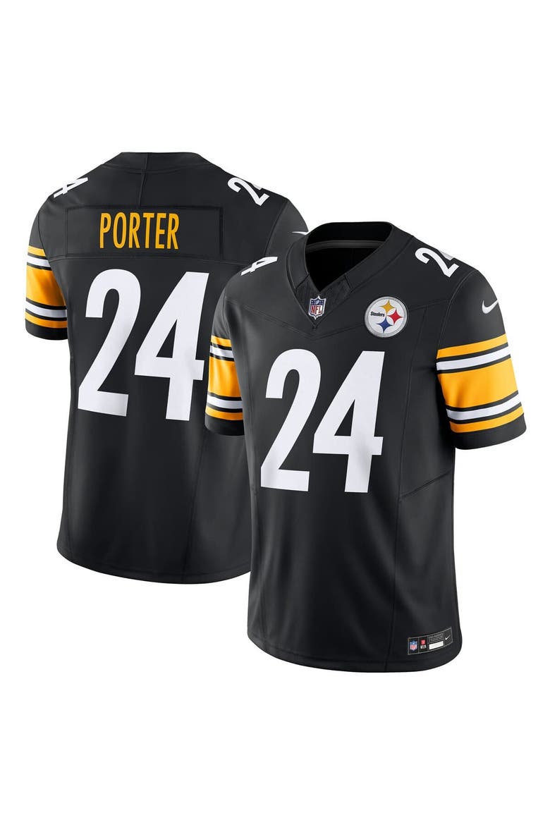 Men's Nike Joey Porter Jr. Black Pittsburgh Steelers Vapor F.U.S.E. Limited Jersey, Main, color, Black