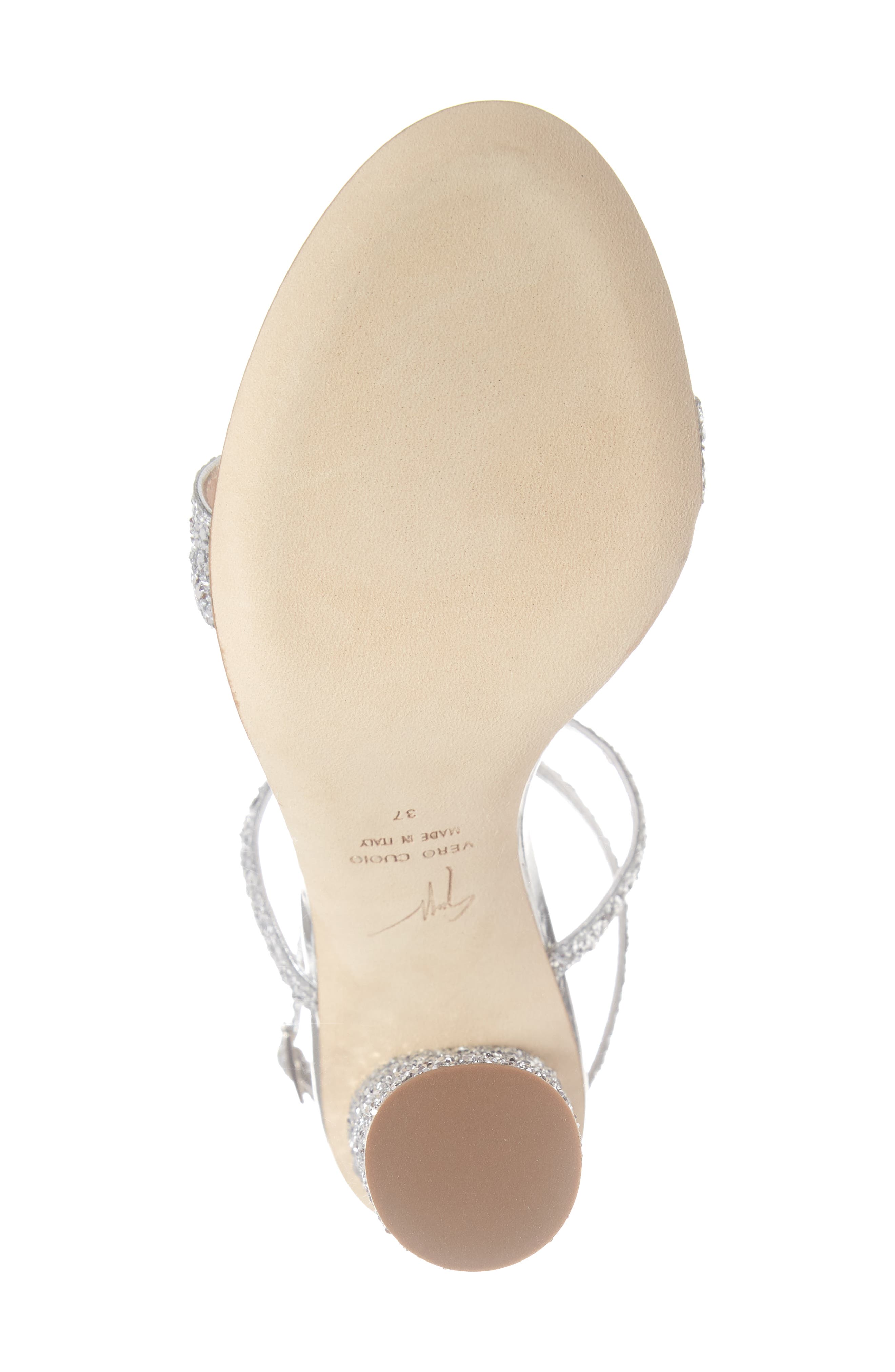 Giuseppe Zanotti Glitter Heel Sandal, Alternate, color, 