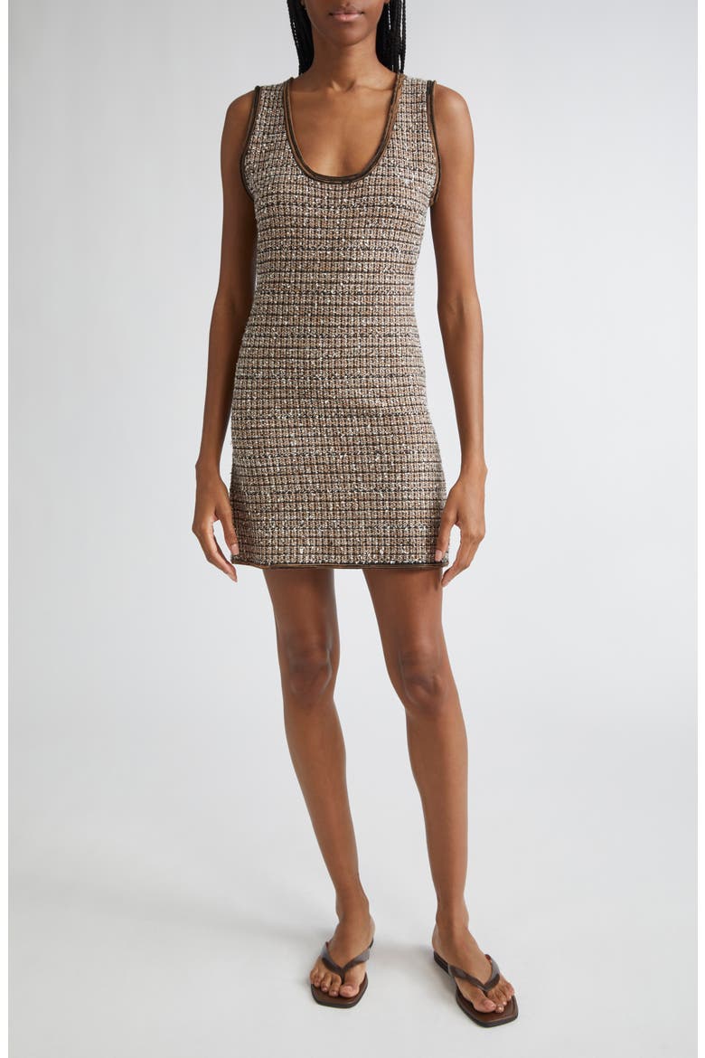 Basette Sleeveless Tweed Dress, Main, color, ACORN MULTI