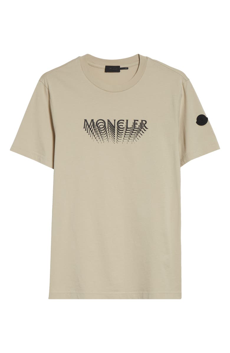 Moncler Logo Patch Cotton Graphic T-Shirt, Main, color, Agate Gray