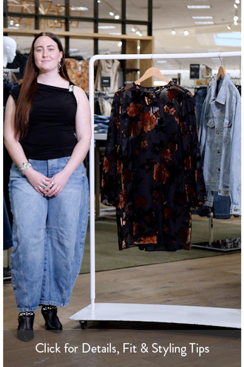 Floral Velvet Burnout Long Sleeve Minidress video