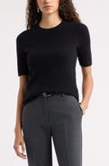 Nordstrom Cashmere Short Sleeve Crewneck Sweater