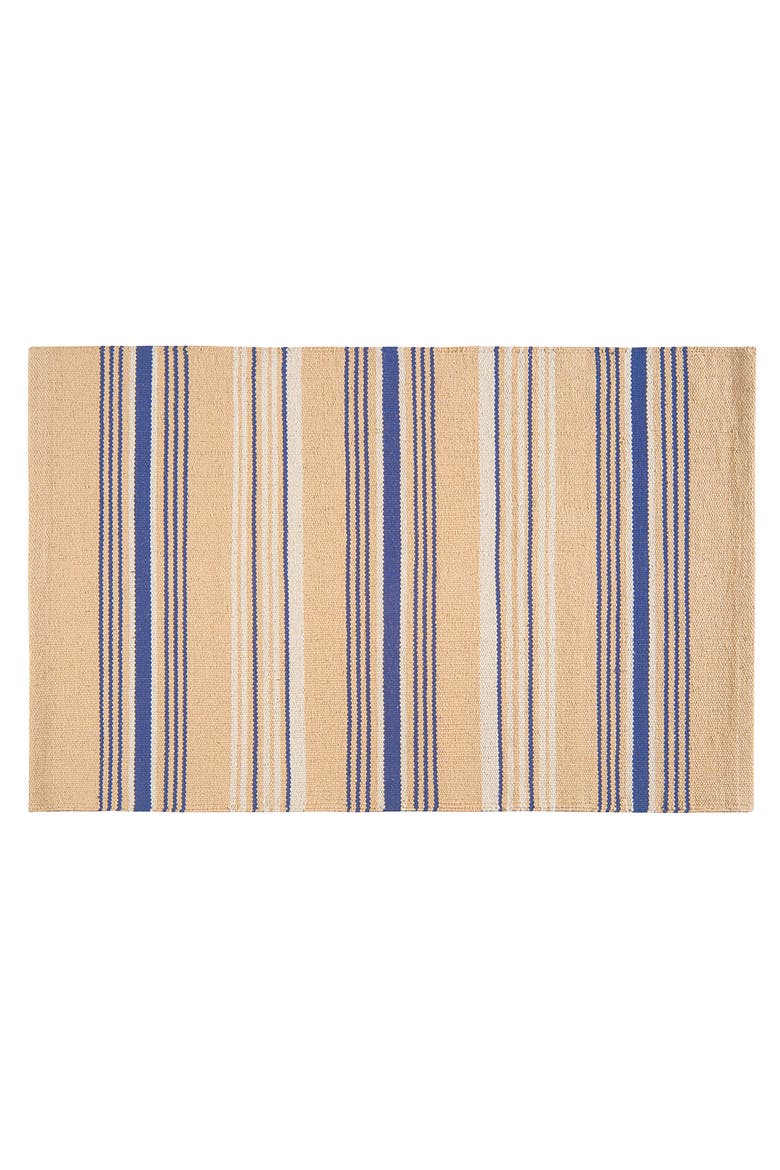 French Stripe Woven Rugs, Main, color, Blue