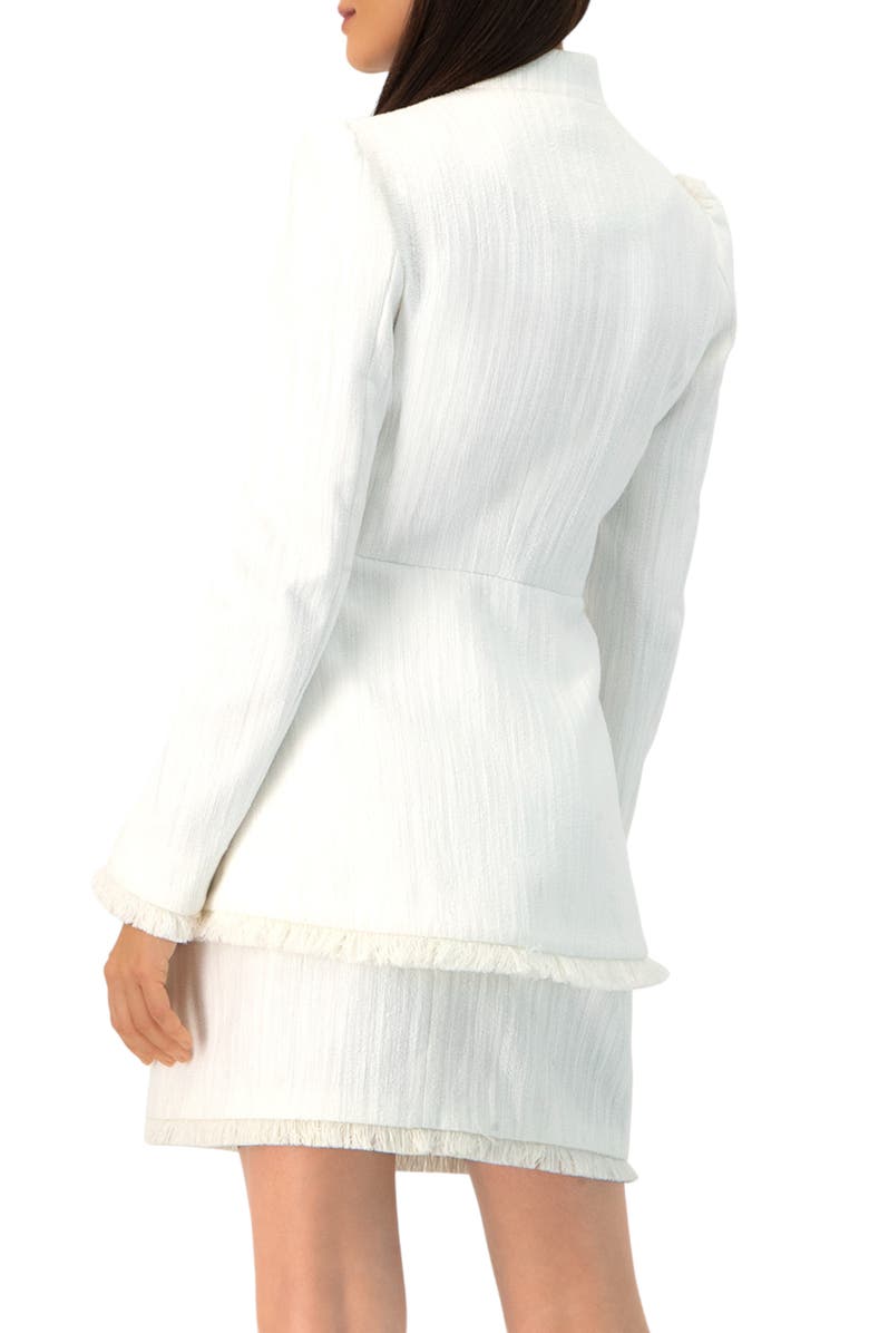 IVONNE Buttoned Blazer with Fringe Detail, Alternate, color, Ivory
