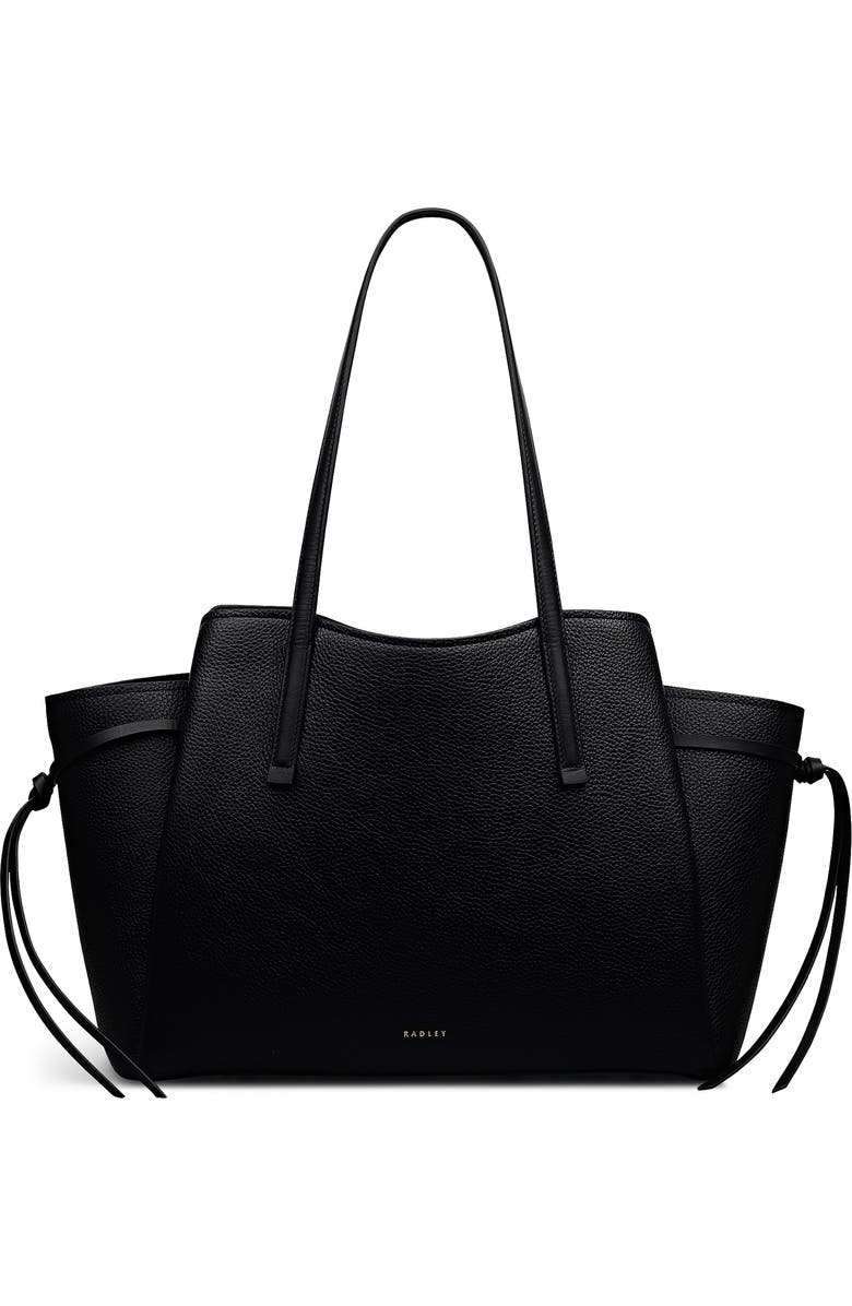 Radley Blake Gardens Large Leather Satchel, Main, color, Black