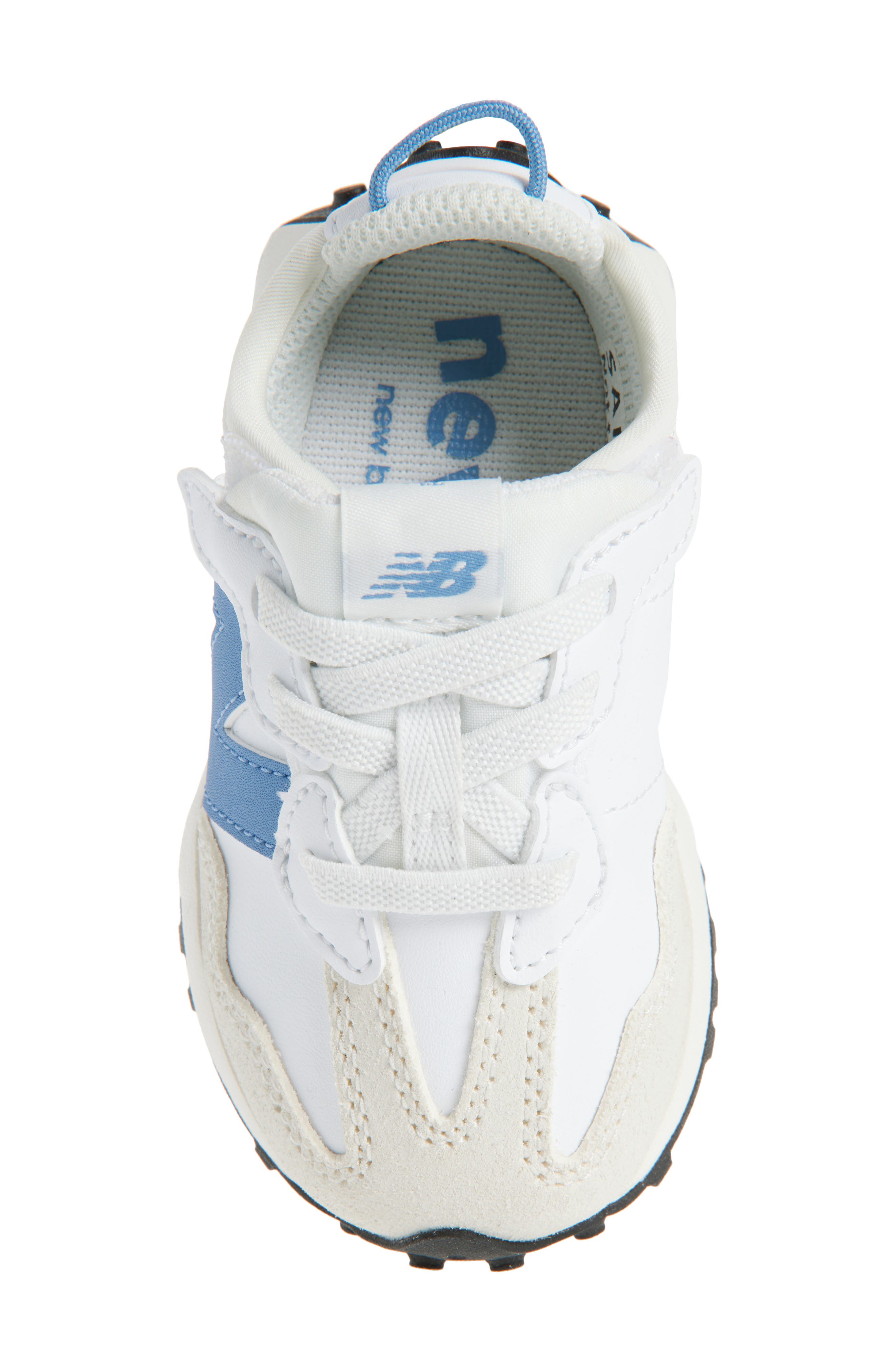New Balance Kids' 327 Sneaker, Alternate, color, White/ Blue Laguna