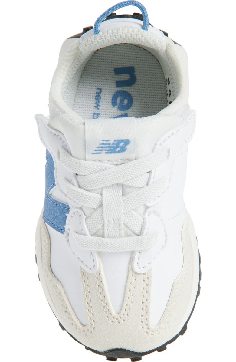 New Balance Kids' 327 Sneaker, Alternate, color, White/ Blue Laguna