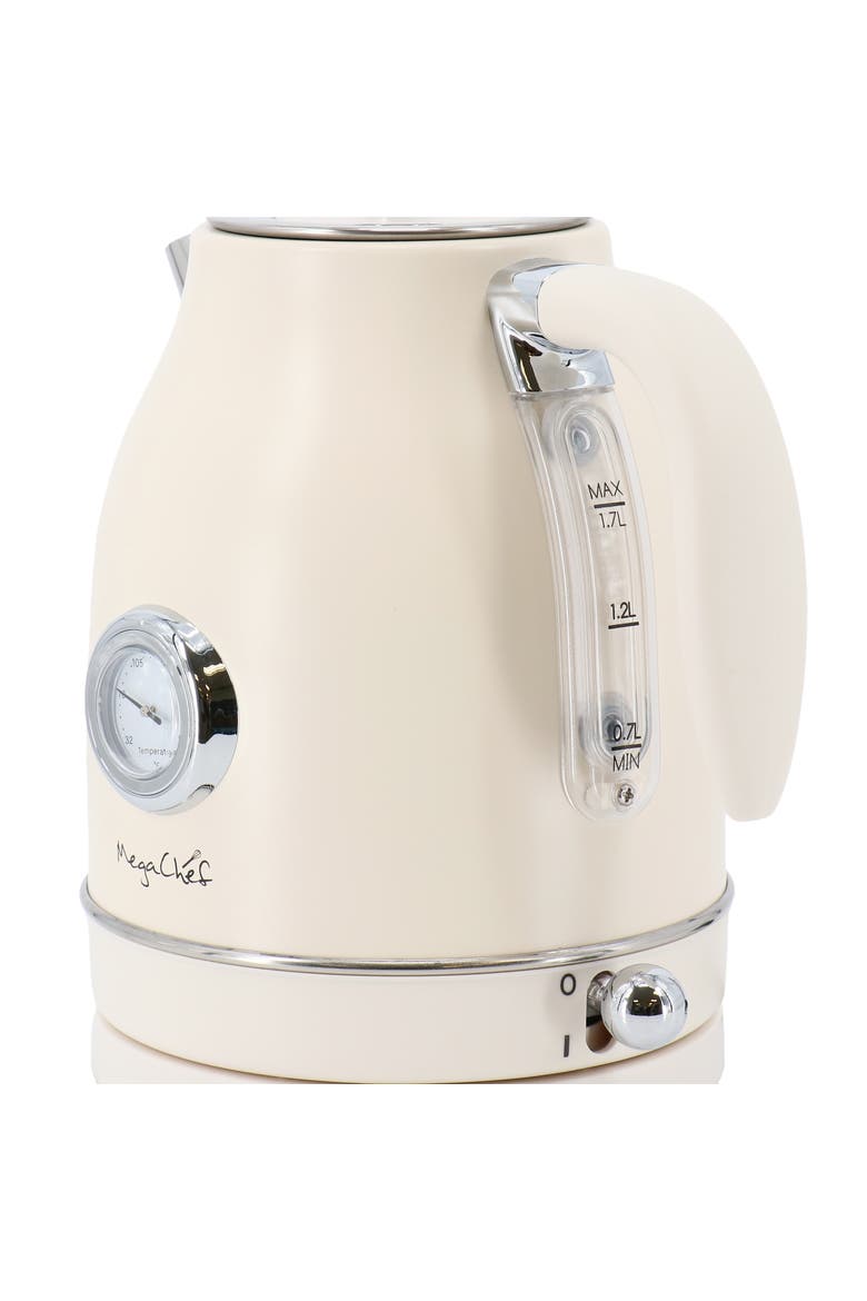 Electric Tea Kettle and 2 Slice Toaster Combo, Alternate, color, Cream