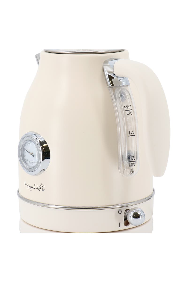 Megachef Electric Tea Kettle and 2 Slice Toaster Combo, Alternate, color, Cream