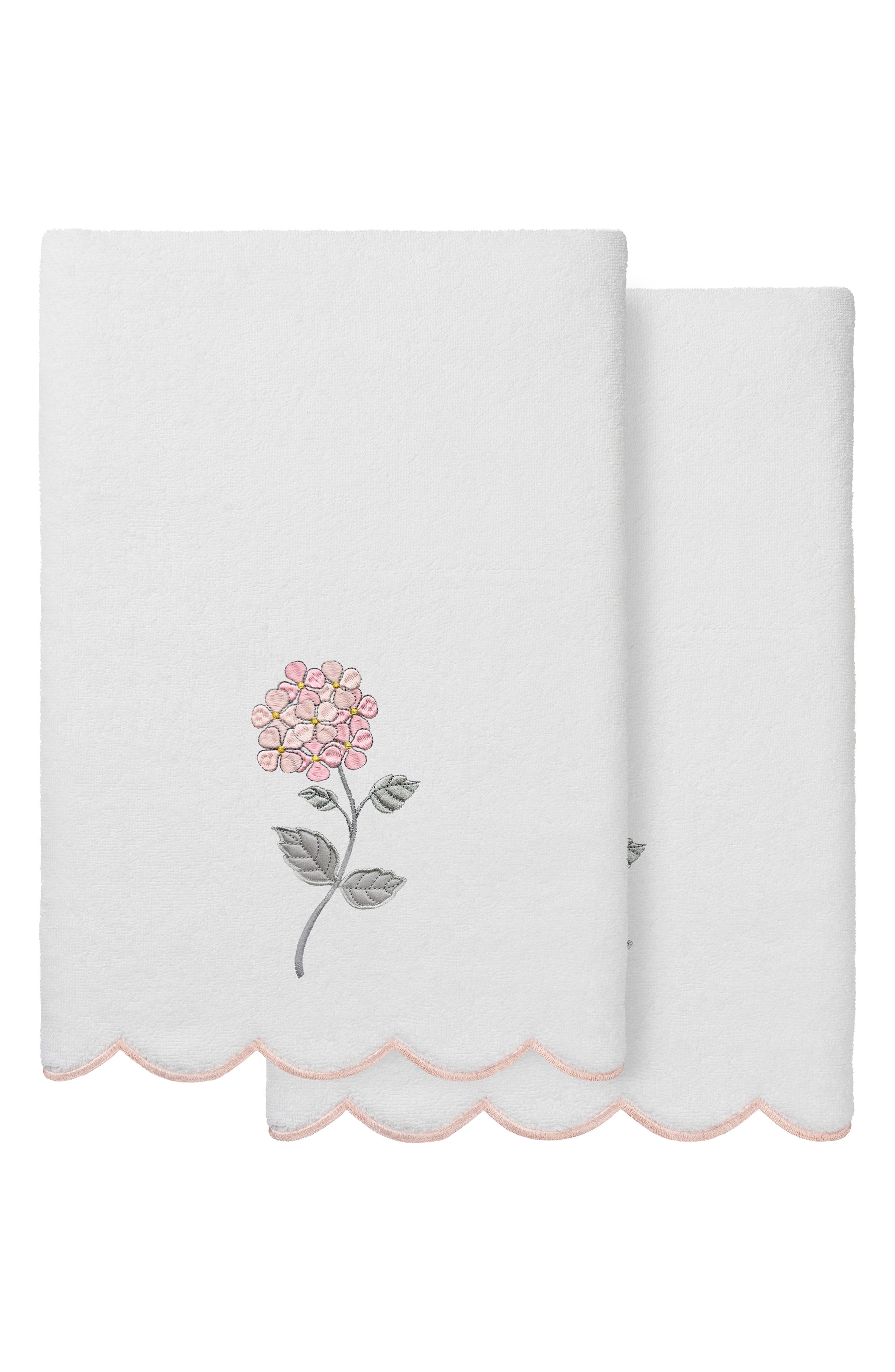 Hydea Scalloped 2-Piece Bath Towel Set