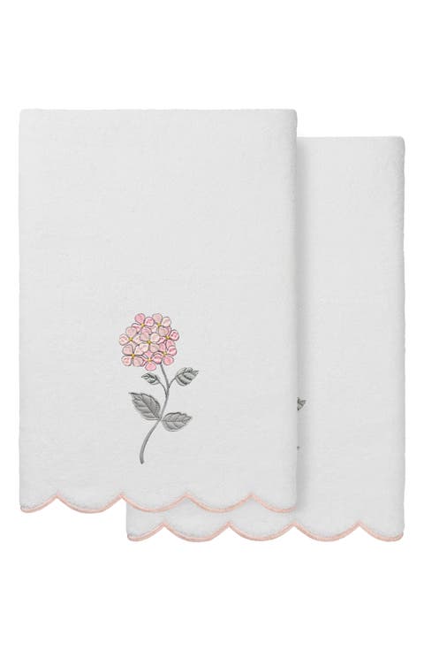 Hydea Scalloped 2-Piece Bath Towel Set