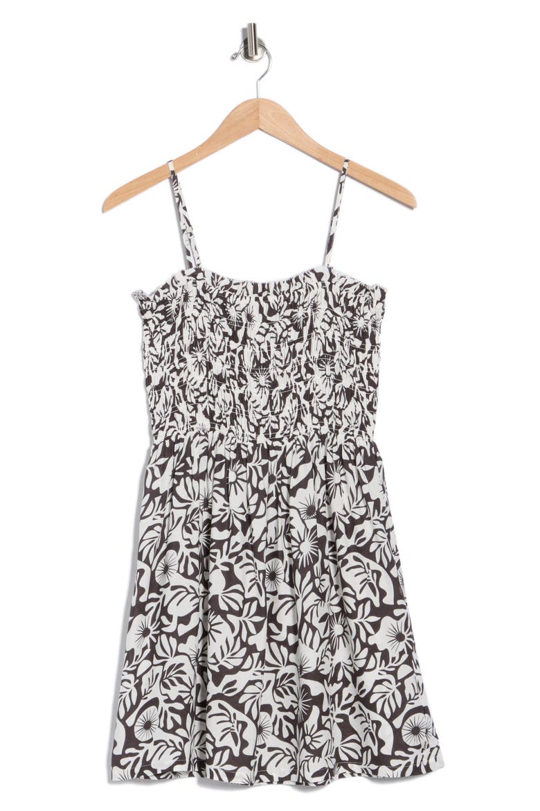Seaside Breeze Minidress, Alternate, color, BLACK PALMS