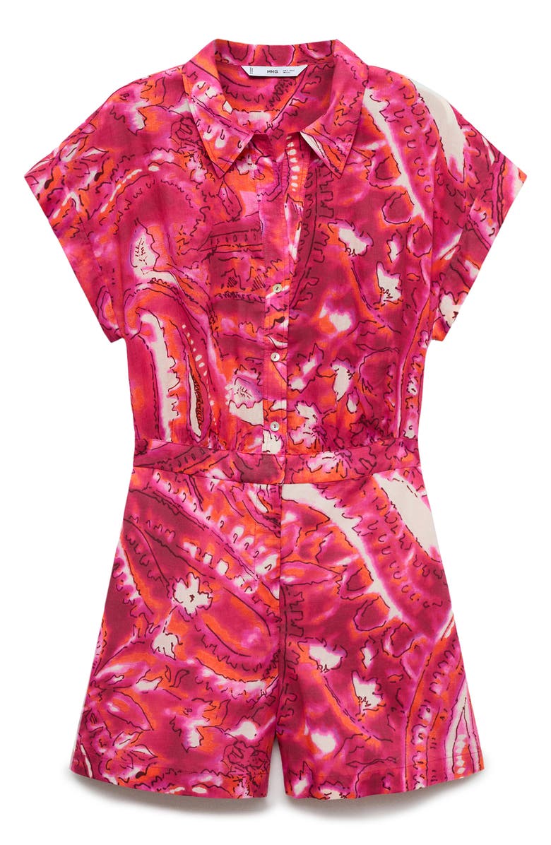MANGO Print Romper, Alternate, color, 