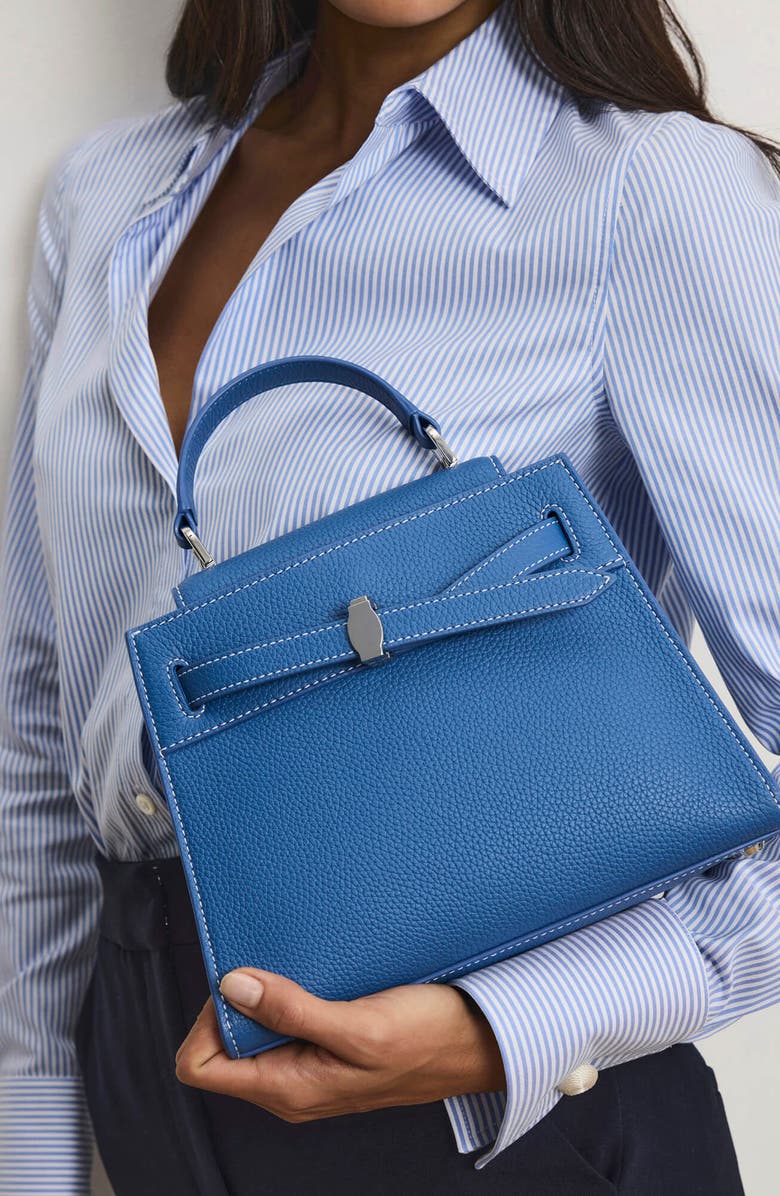 Veronica Beard Dash Top Handle Bag, Alternate, color, Blue Coast