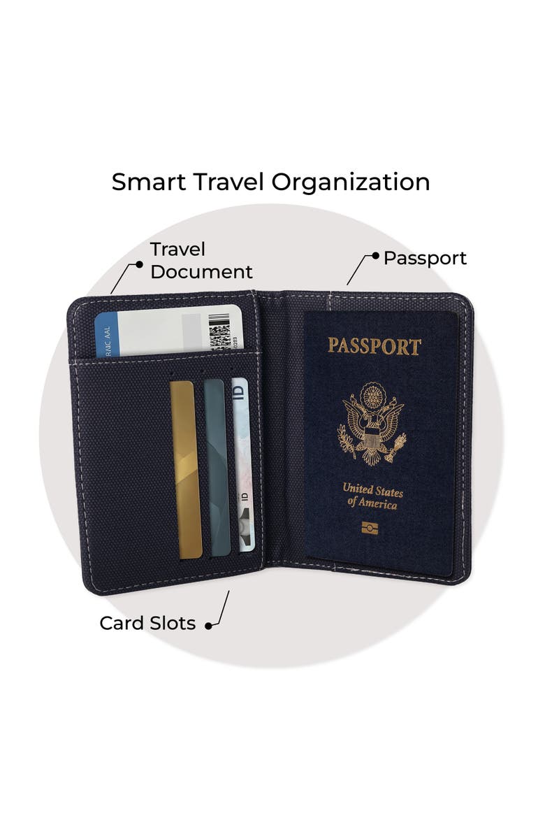 Passport Holder for Travel, Passport Cover for Men and Women, Travel Folio, Alternate, color, Black