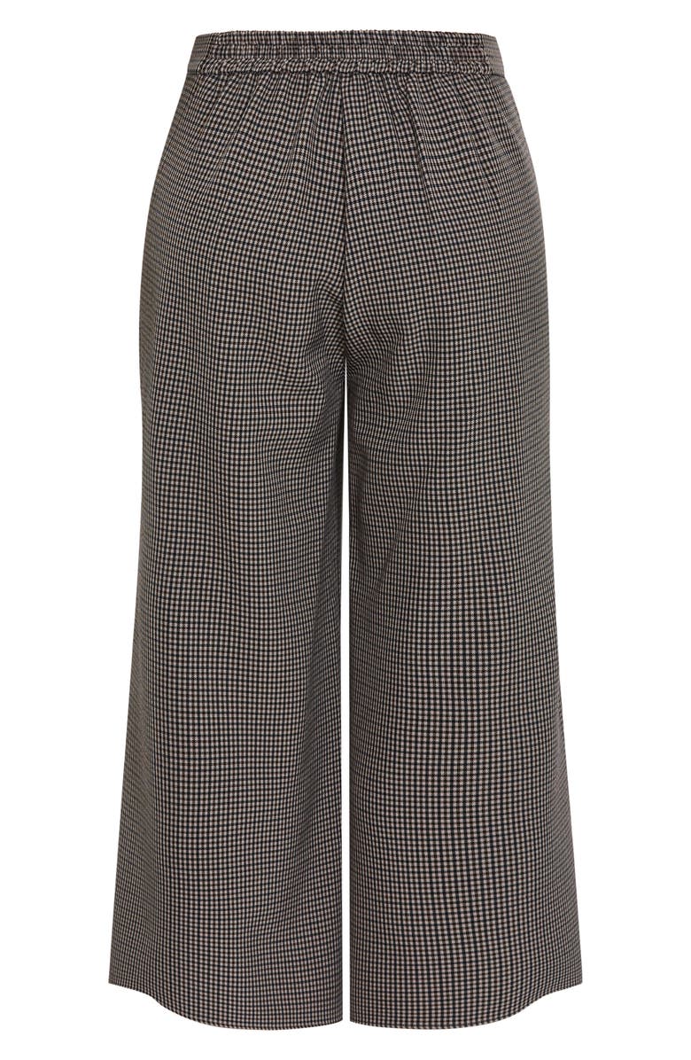 City Chic Tiana Houndstooth Check Wide Leg Pants, Alternate, color, Plaid