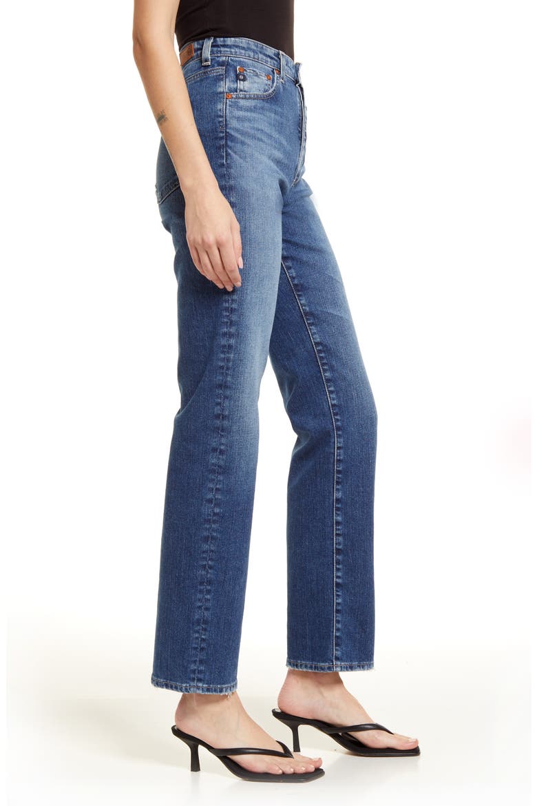 Alexxis High Waist Straight Leg Jeans (Nordstrom Exclusive), Alternate, color, ARABIAN SEA