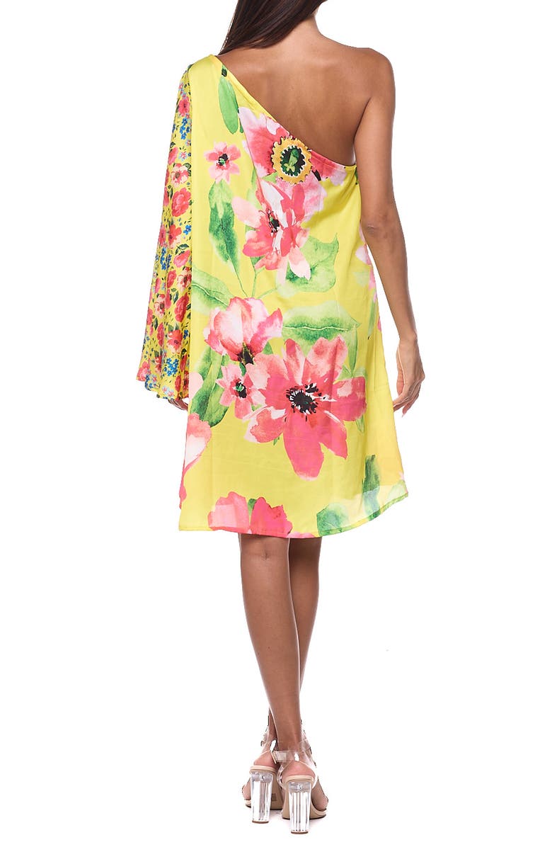 RANEES One-Shoulder Cover-Up Dress, Alternate, color, Yellow