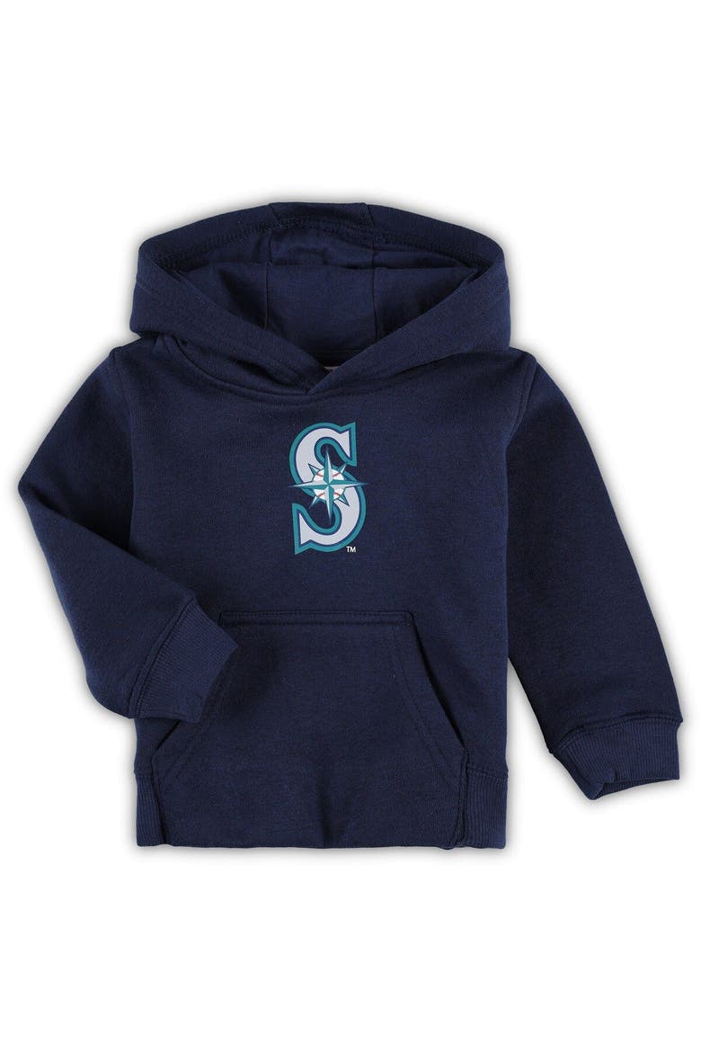 Toddler Navy Seattle Mariners Team Primary Logo Fleece Pullover Hoodie, Main, color, Navy