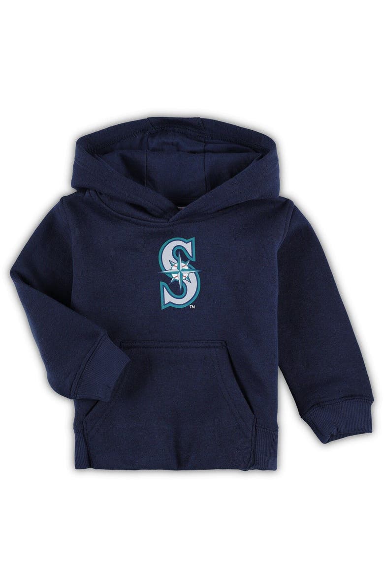 Outerstuff Toddler Navy Seattle Mariners Team Primary Logo Fleece Pullover Hoodie, Main, color, 