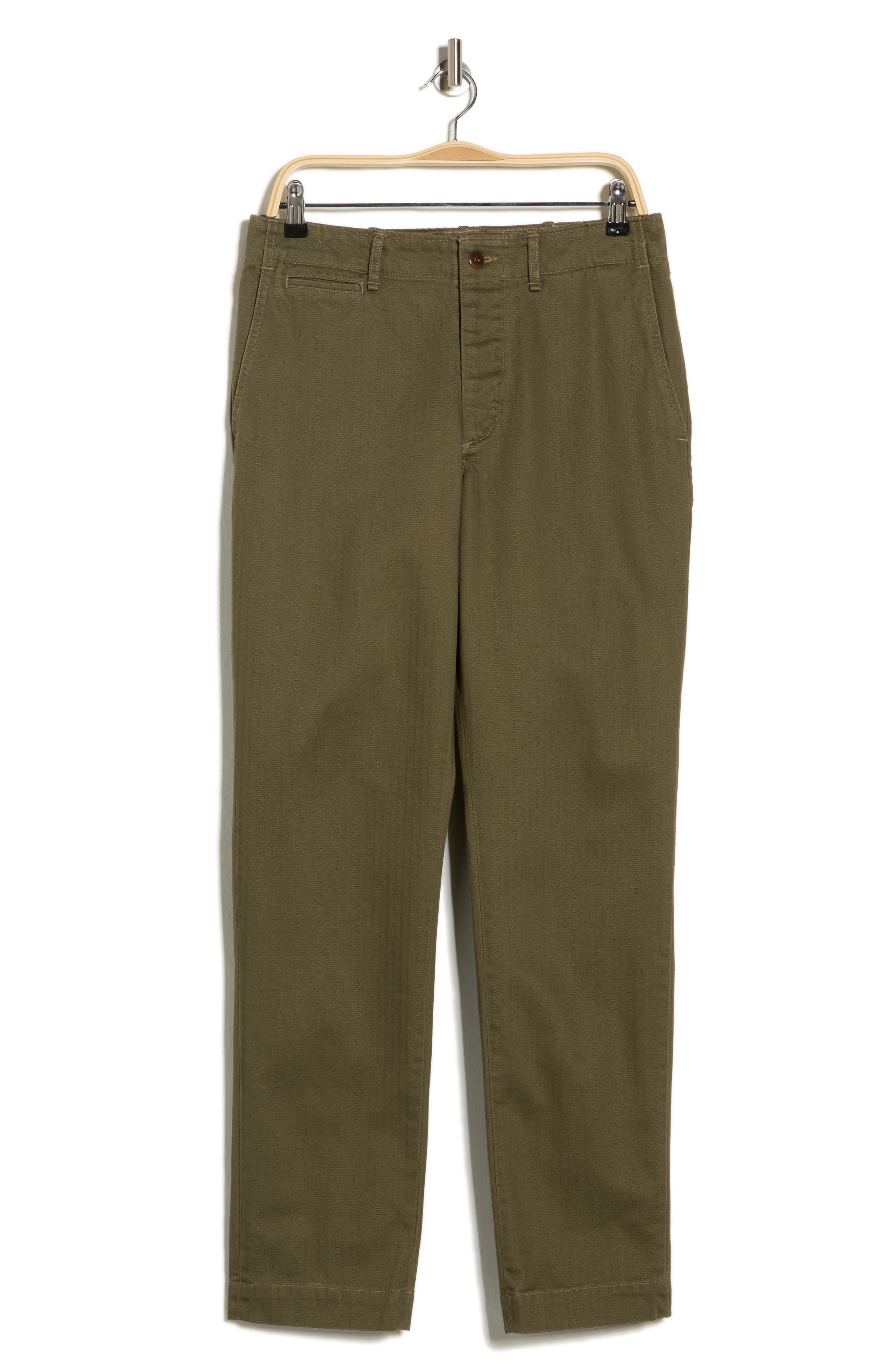 BUCK MASON Maverick Slim Fit Herringbone Twill Pants