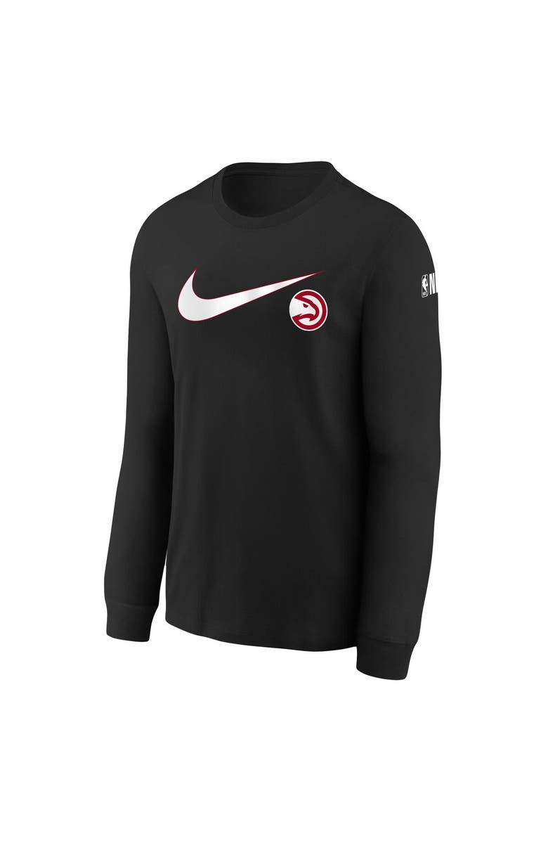 Nike Youth Nike Black Atlanta Hawks Swoosh Long Sleeve T-Shirt, Alternate, color, Black