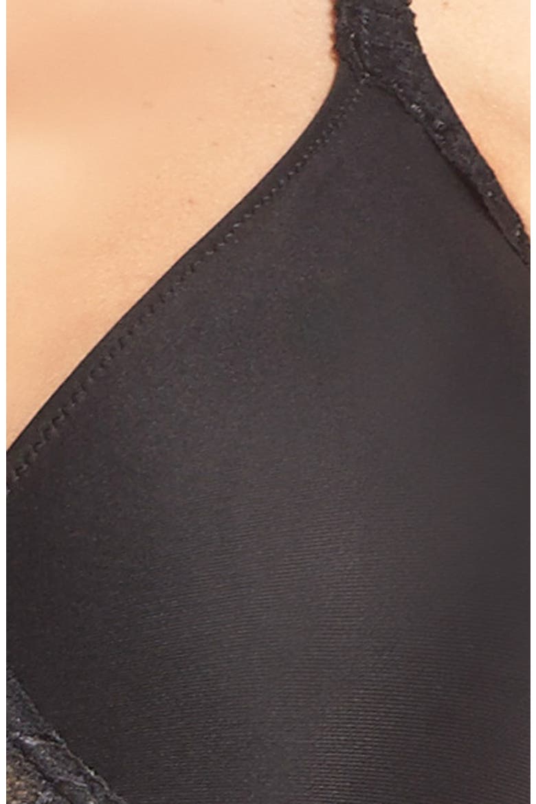 Caresse Underwire Minimizer Bra, Alternate, color, BLACK