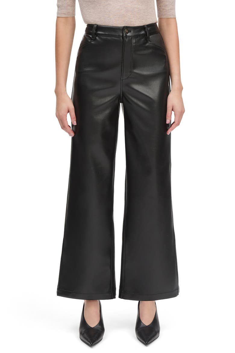 The Mischa Super High Waist Wide Leg Pants, Main, color, RAVEN