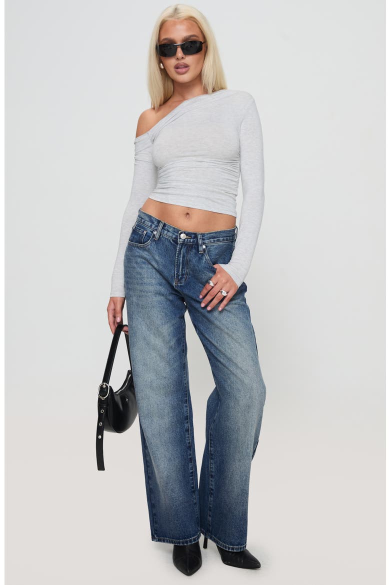 Beller One-Shoulder Top, Alternate, color, GREY