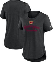 Nike Women's Nike Black Washington Commanders Script Tri-Blend T-Shirt