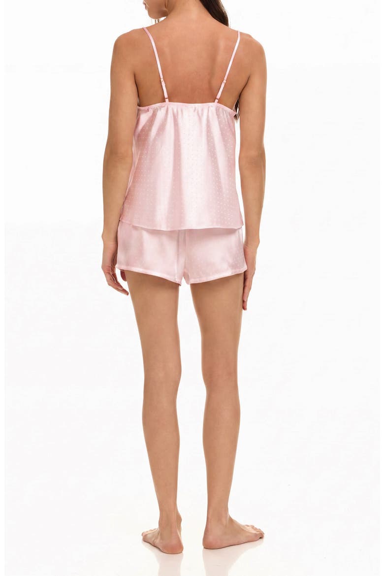 Tiana Swiss Dot Satin Short Pajamas, Alternate, color, LIGHT PINK