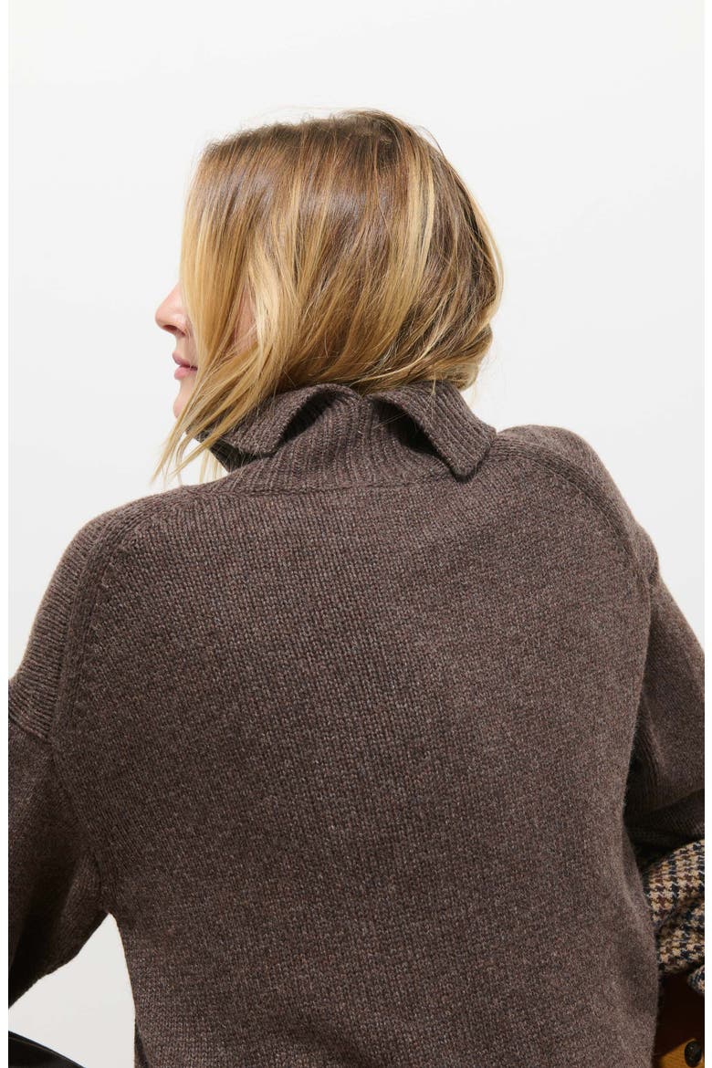 Nottinghill Merino Wool Blend Turtleneck Sweater, Alternate, color, MOLASSES