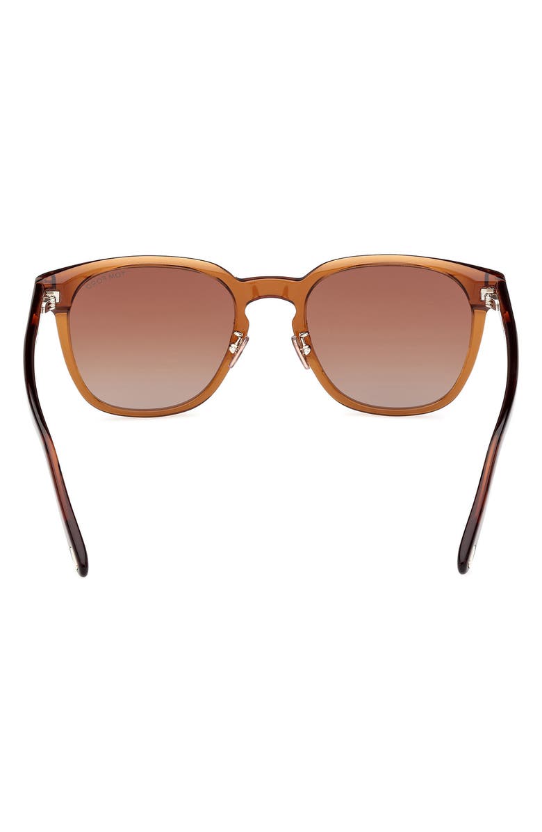 TOM FORD 56mm Gradient Round Sunglasses, Alternate, color, Light Brown / Gradient Brown