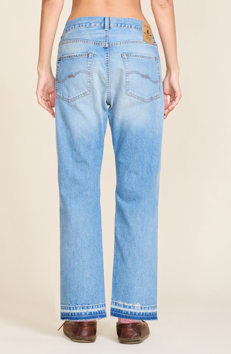 DENIMIST Lucy Released Fray Hem Boyfriend Jeans, Alternate, color, Alsen Indigo W/ Let Down Hem