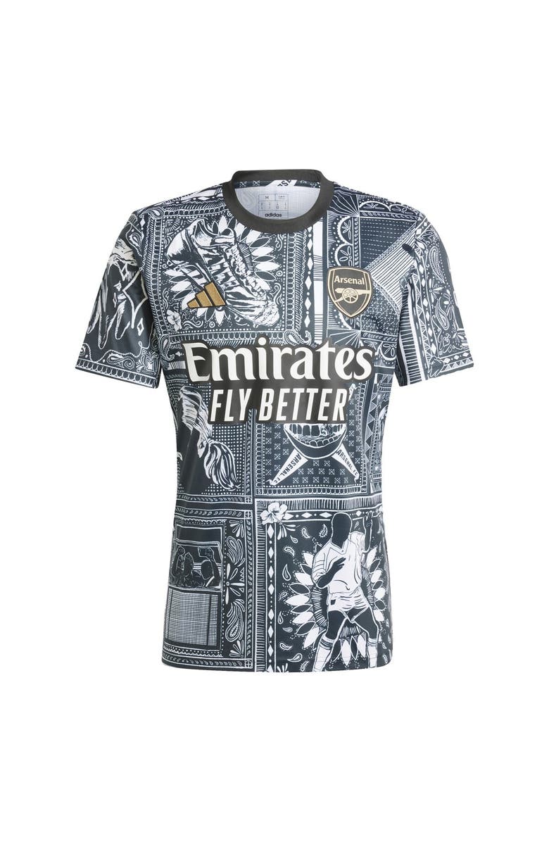 adidas Men's adidas Black Arsenal x Ian Wright 2023/24 Pre-Match Top, Alternate, color, 