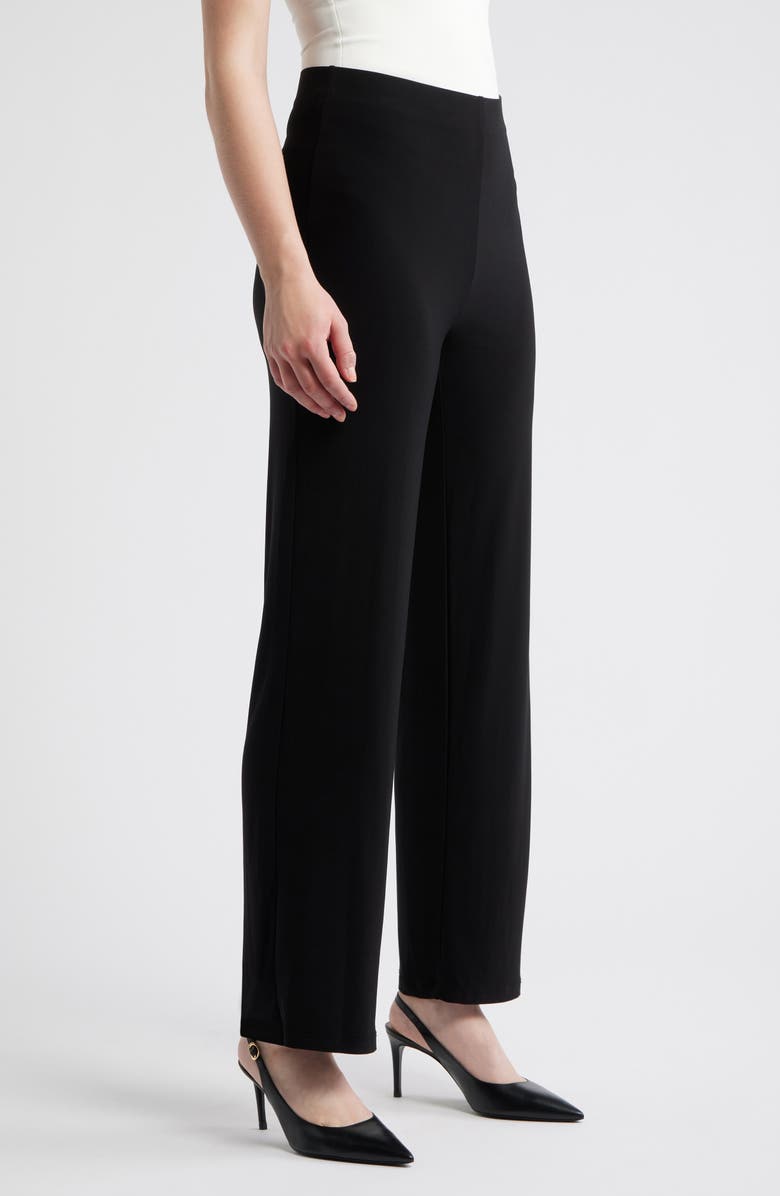 AK ANNE KLEIN Wide Leg Knit Pull-On Pants, Alternate, color, Anne Black