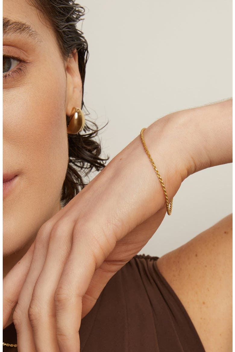 Rope Chain Bracelet, Alternate, color, Yellow Gold Vermeil