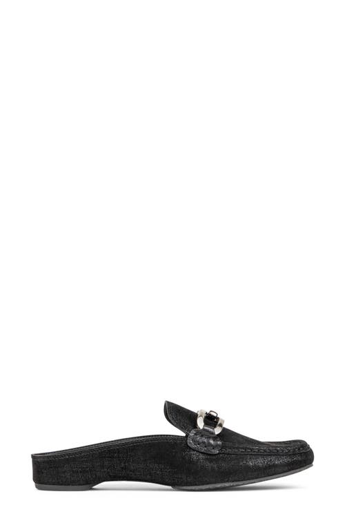 Donald Pliner Donald Pilner Slip-on Suede Mule In Black Metallic