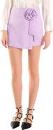 Endless Rose Rosette Faux Wrap Miniskirt