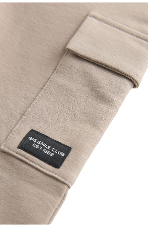 Next Kids' Stretch Cotton Cargo Joggers In Gold