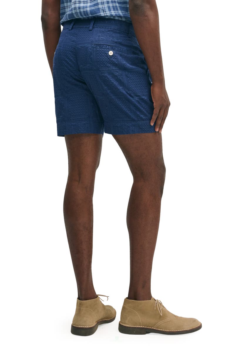 Brooks Brothers Bandana Jacquard Cotton Shorts, Alternate, color,