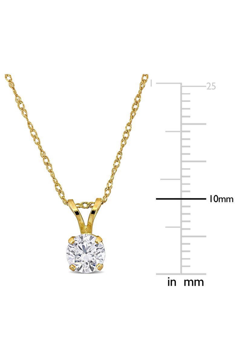 1/2 CTW Lab-Grown Diamond Solitaire Necklace 14k, Alternate, color, Yellow Gold
