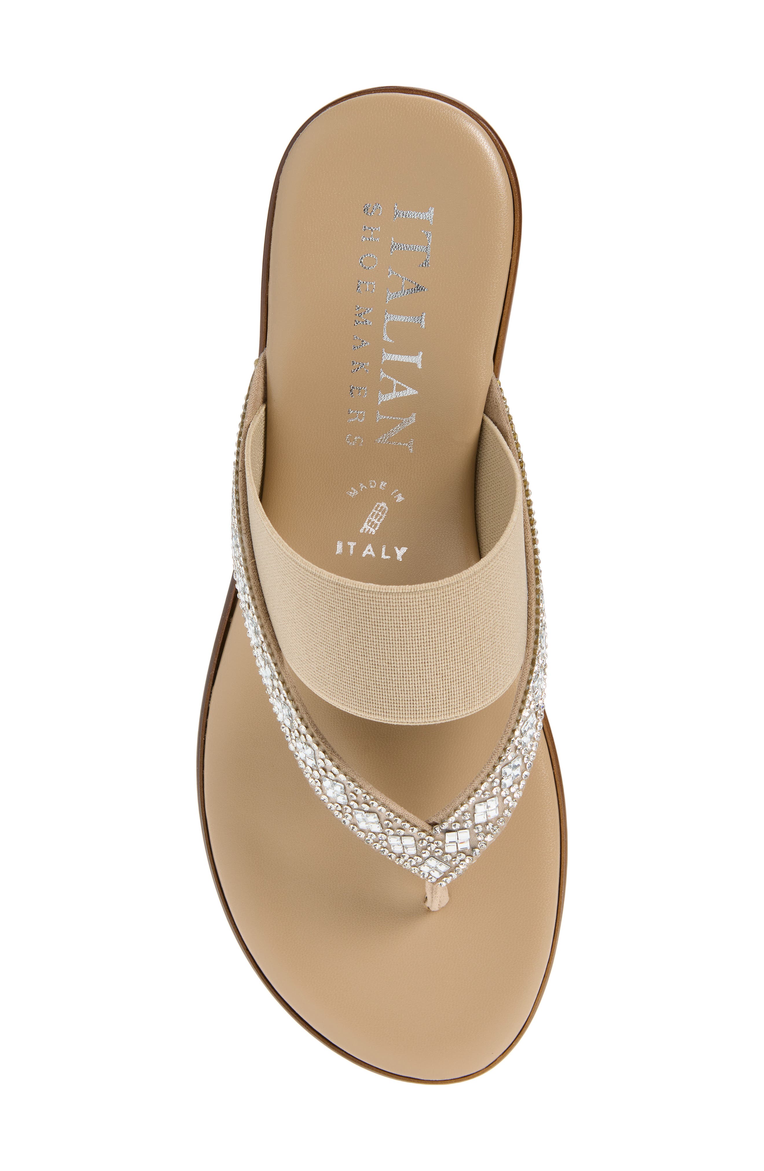 ITALIAN SHOEMAKERS Calver Wedge Sandal, Alternate, color, Taupe